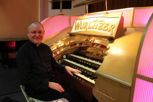Fr Michael at the Kew Bridge Museum Wurlitzer which used to be at the ABC Kingston upon Thames